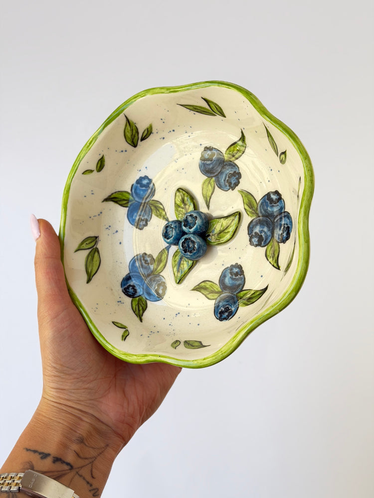 Blueberry handmade ceramic bowl