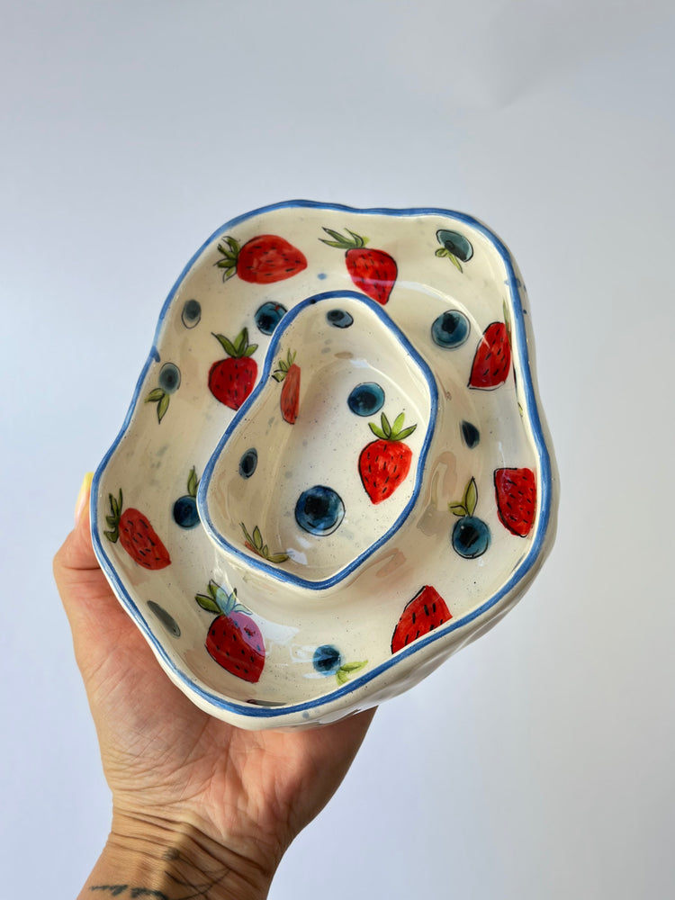 Ceramic snack handmade dip bowl