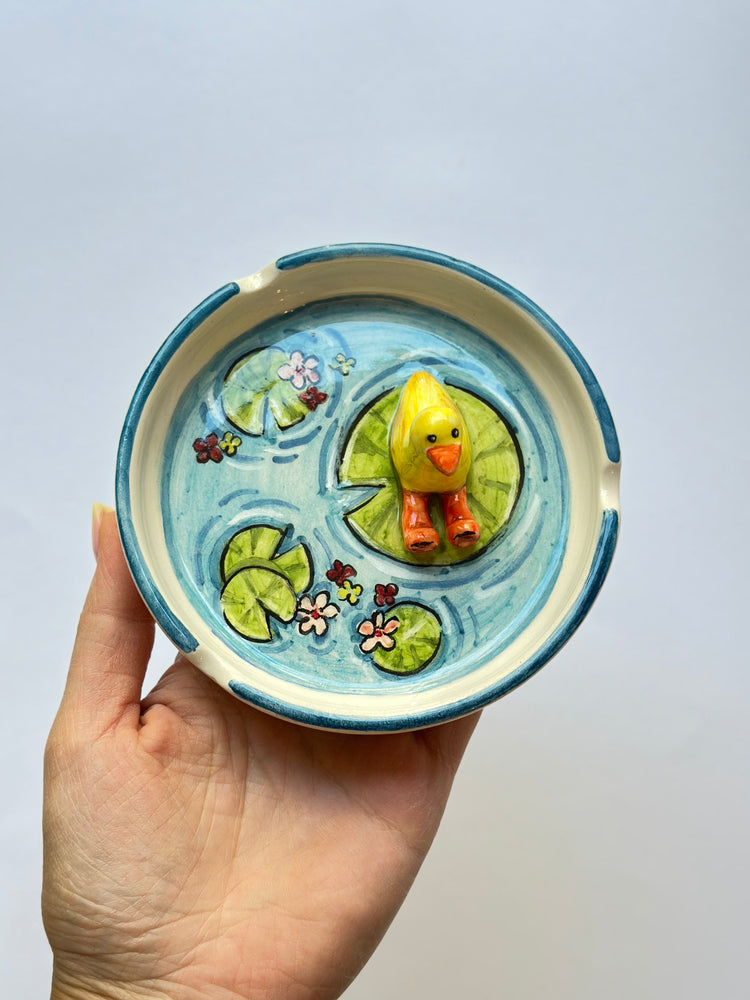 Duck Handmade ceramic ashtray
