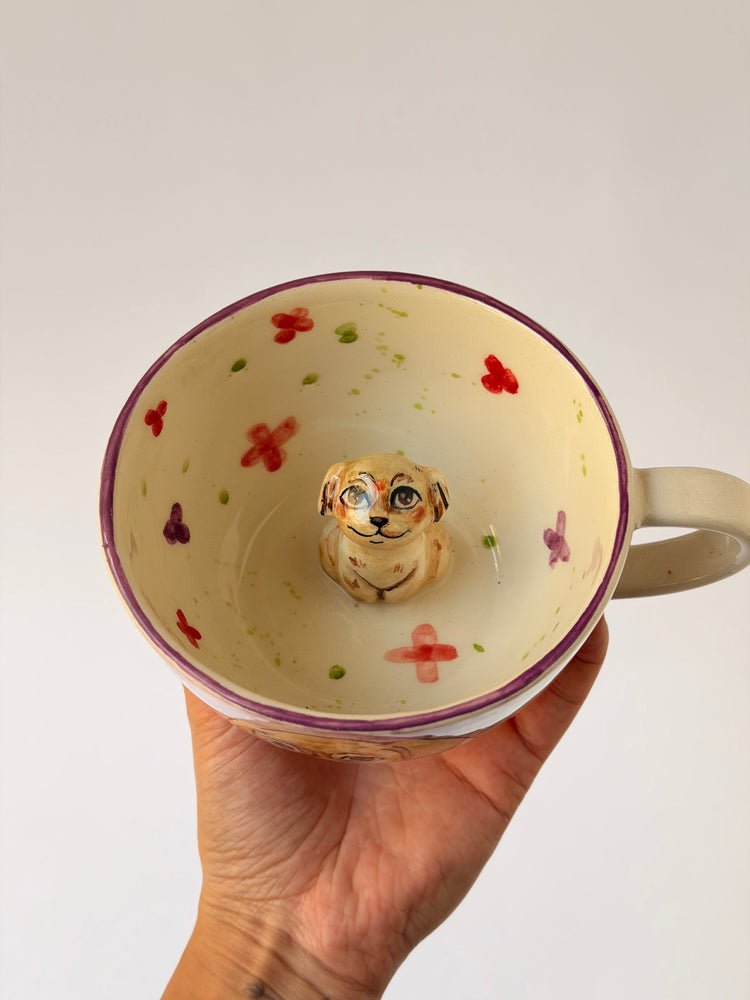 Dog handmade ceramic mug