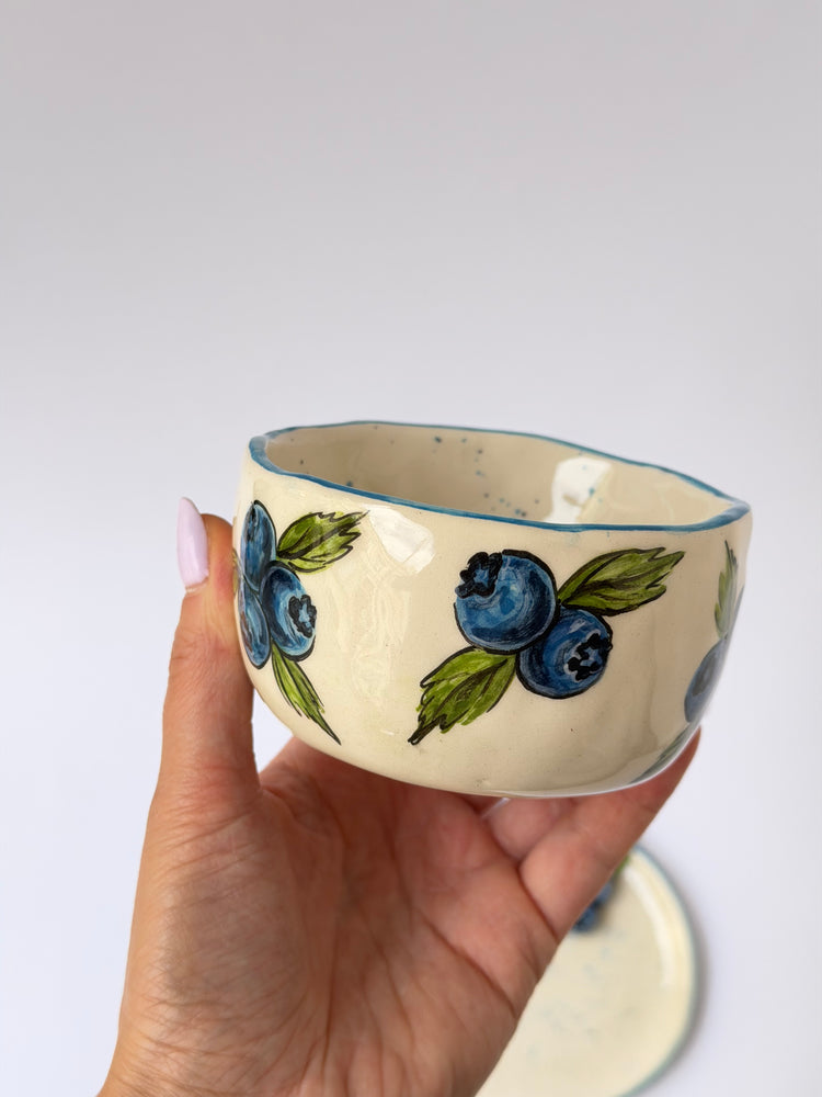 Blueberry handmade ceramic mug