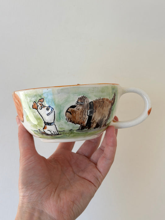 Dog handmade ceramic mug