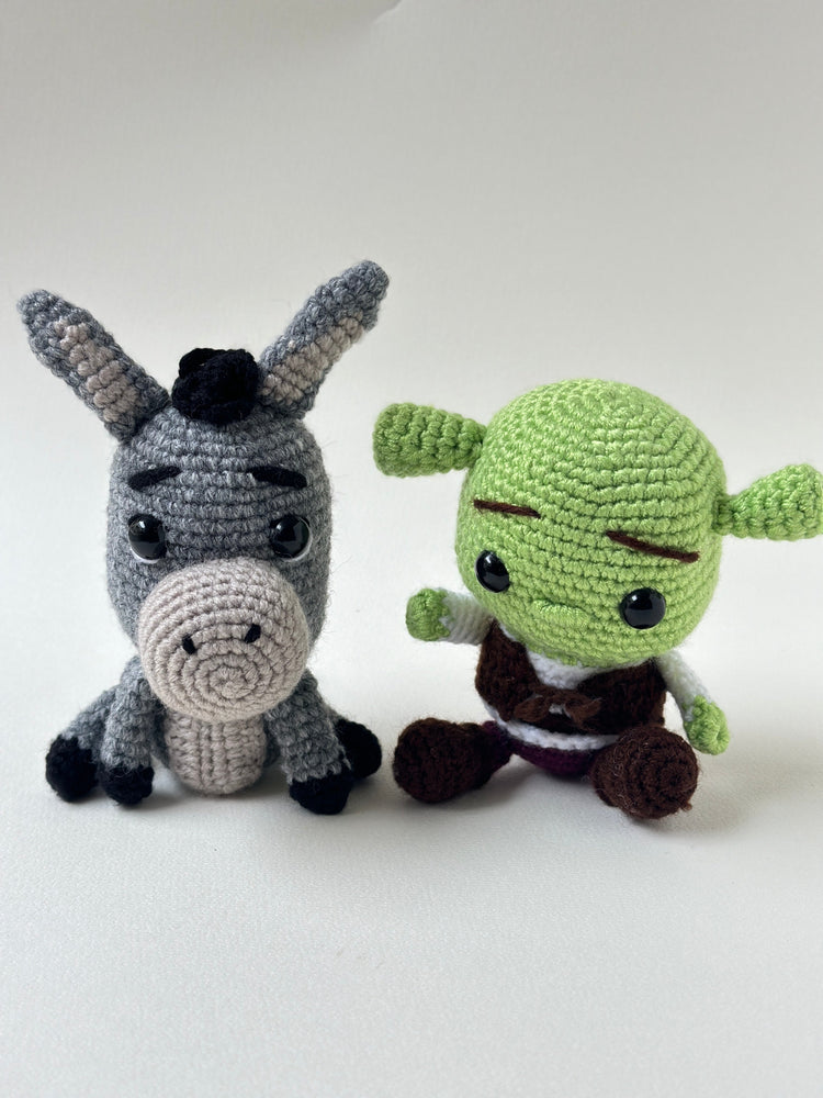 Shrek and Donkey handmade mugs and toys