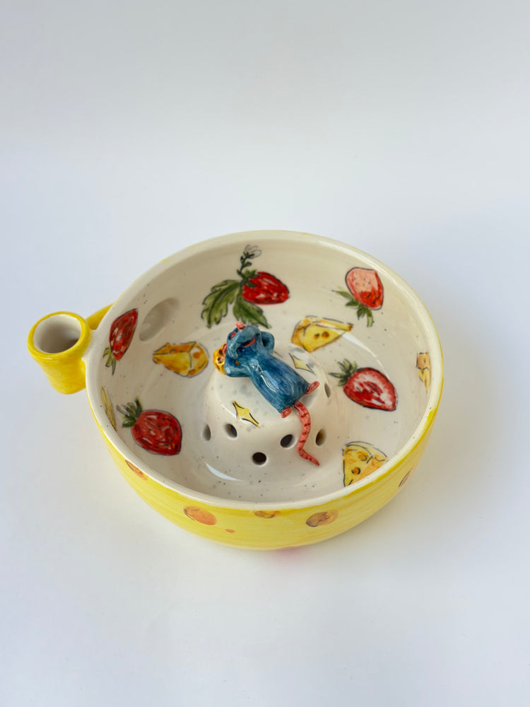 Little Chef handmade ceramic fruit washing bowl