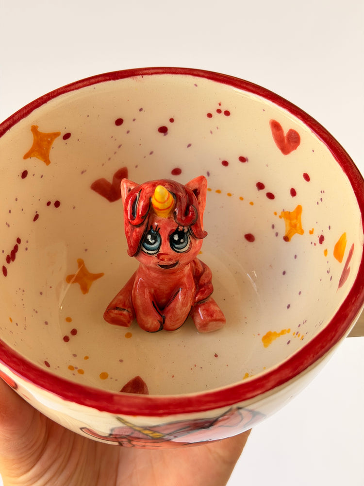 Unicorn handmade ceramic mug