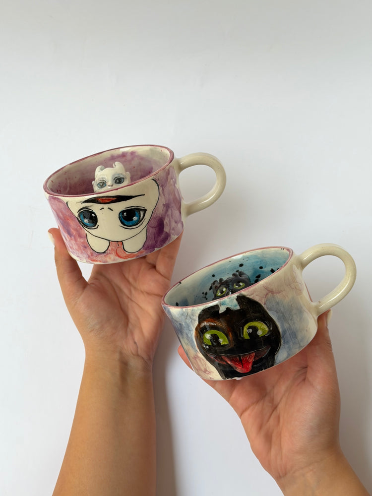 Dragons handmade ceramic mugs