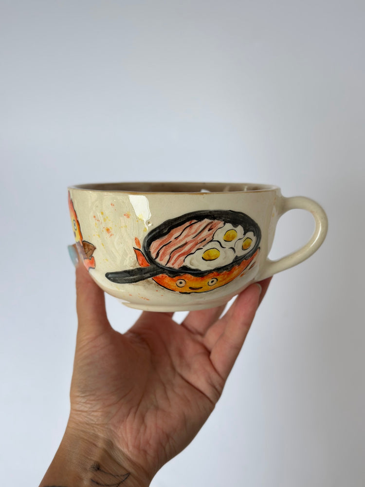 Little Flame mug ceramic handmade