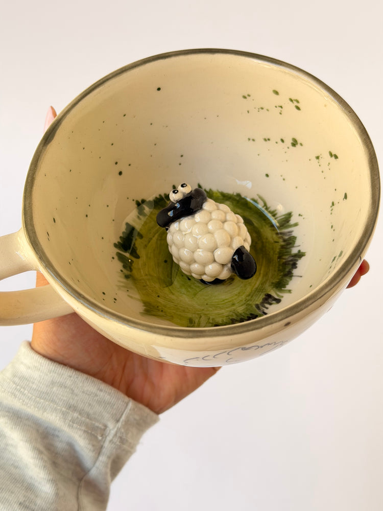 Sheep handmade ceramic mug