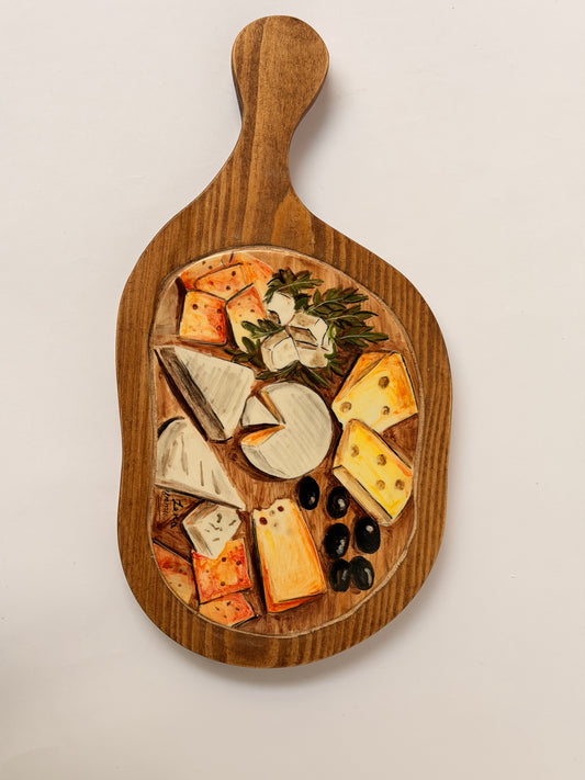 Ceramic & Wood Charcuterie Serving Board ( 30x15)