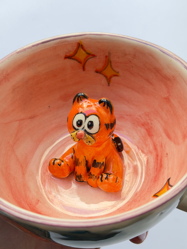 Cat handmade ceramic mug