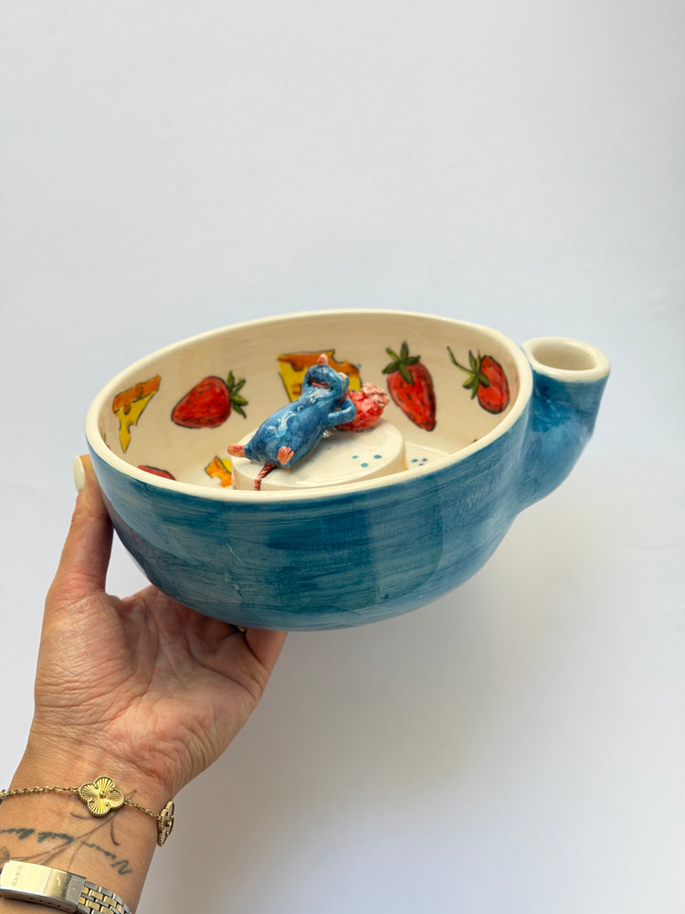 Little Chef handmade ceramic fruit washing bowl