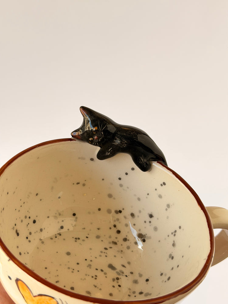 Cat handmade ceramic mug