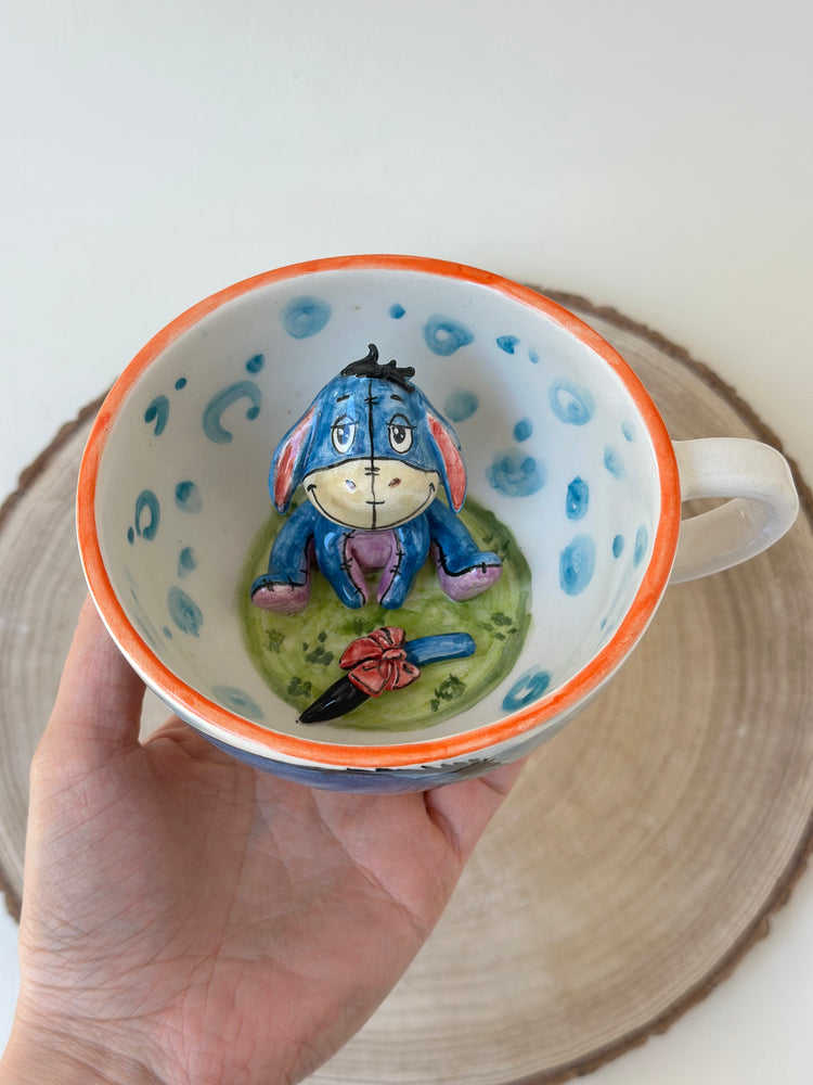 Donkey handmade mug ceramic