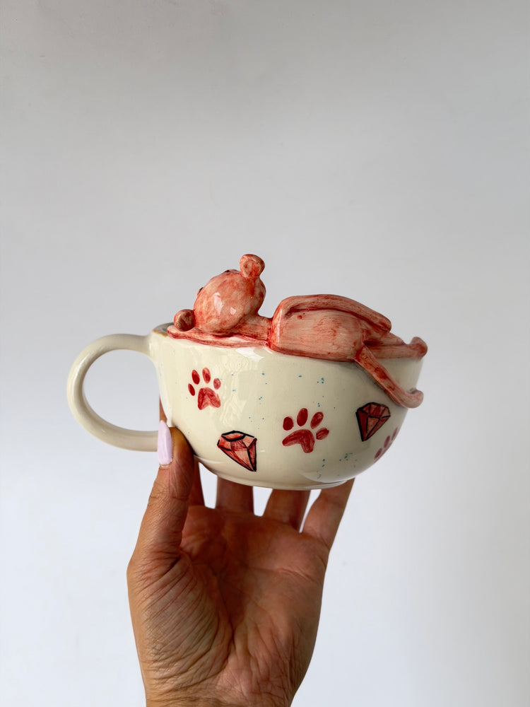 Panther handmade ceramic mug