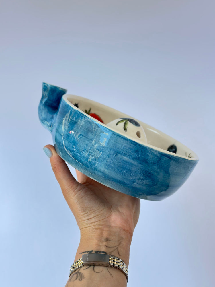 Handmade ceramic berry bowl
