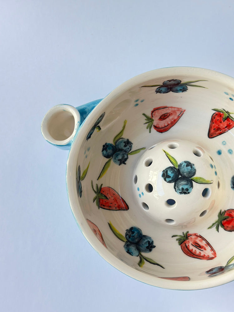 Handmade ceramic berry bowl