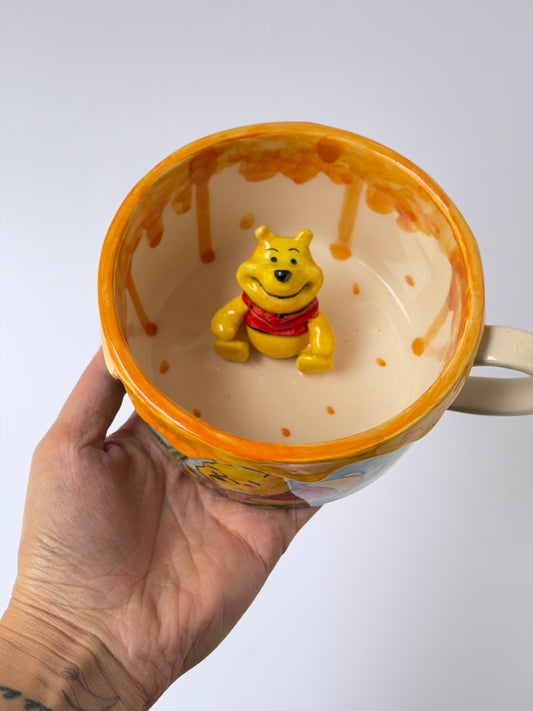 Yellow Teddy handmade ceramic mug