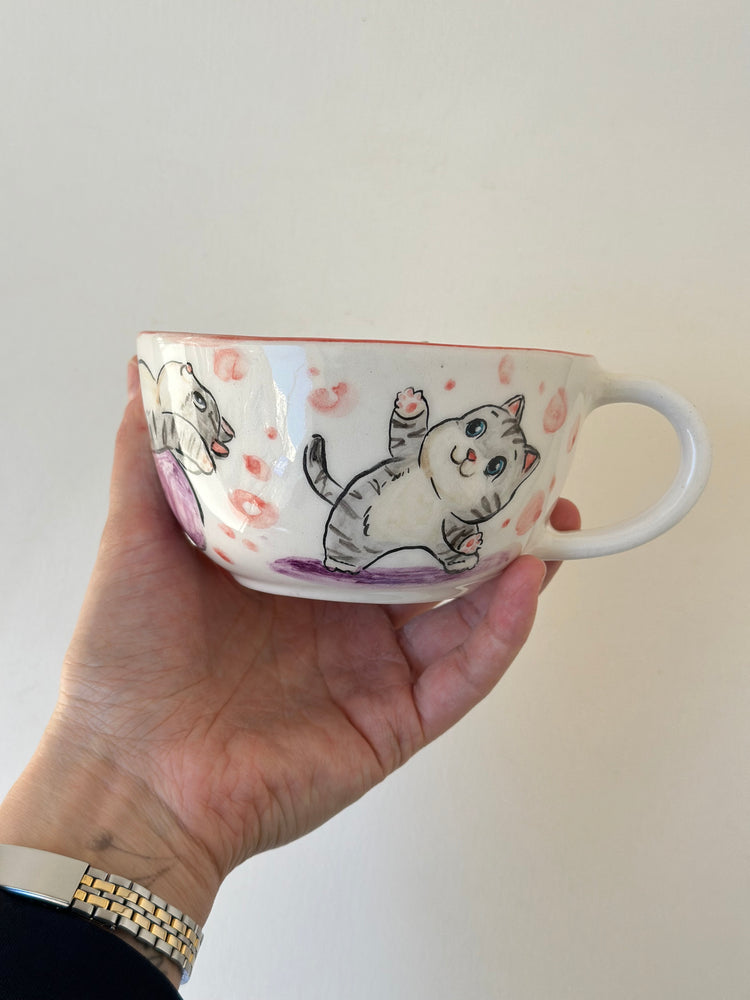 Cat handmade mug