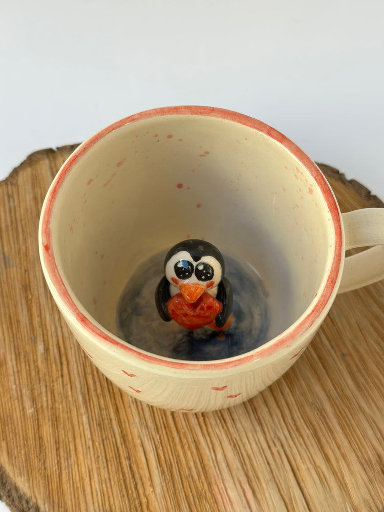 Penguen handmade mug