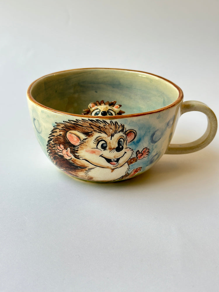 Hedgehog handmade mug