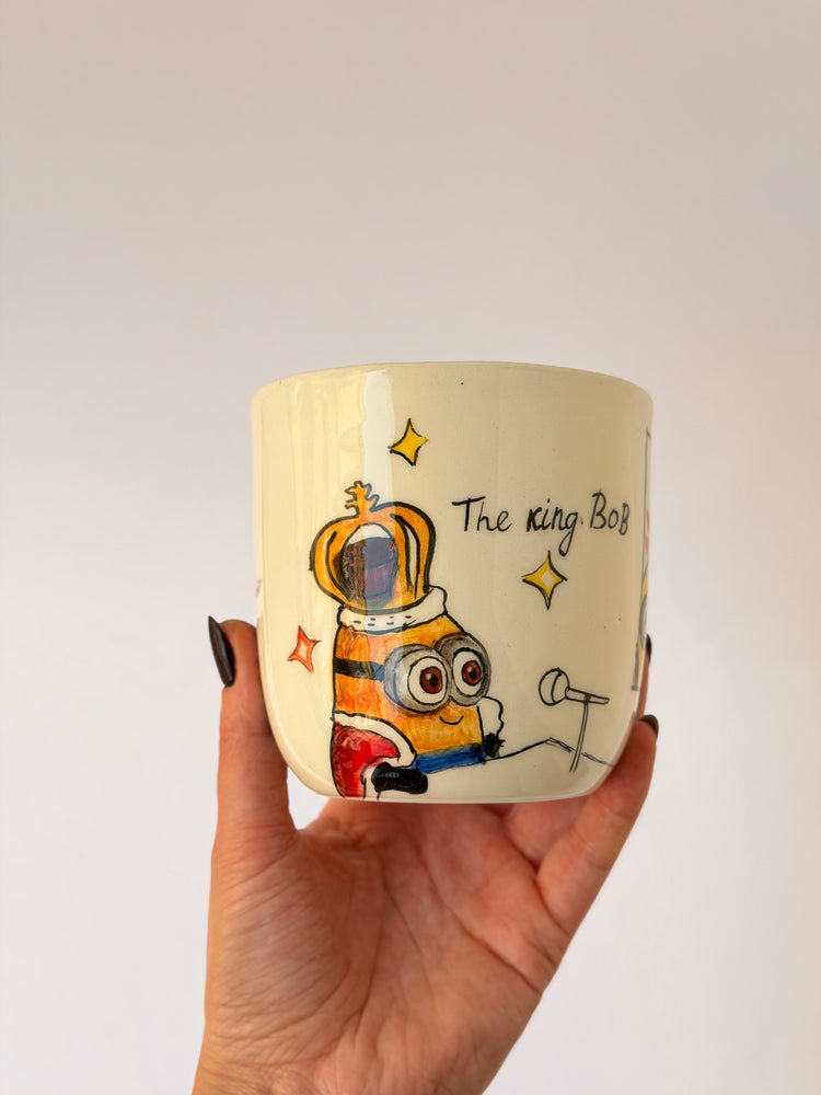 Banana handmade ceramic takeaway mug