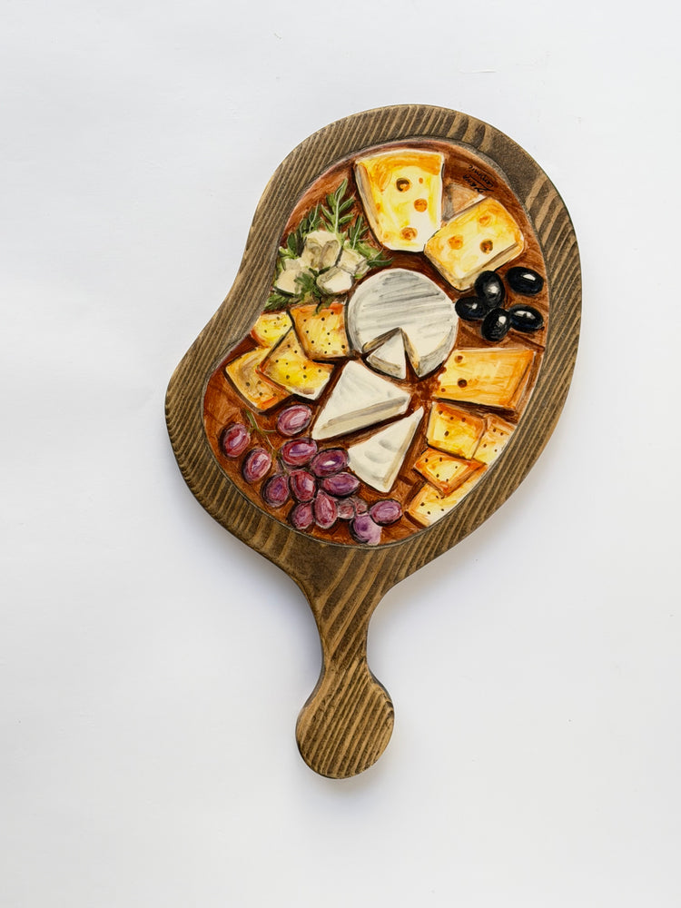 Handmade ceramic wooden serving tray