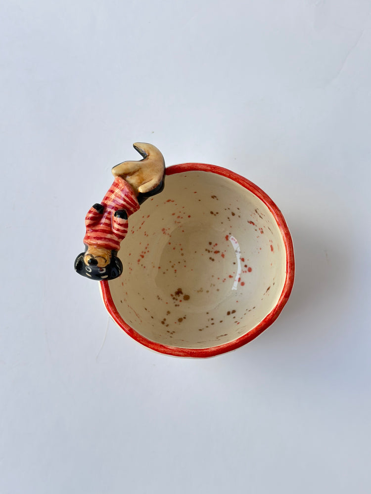 Dachshund dog handmade ceramic cup
