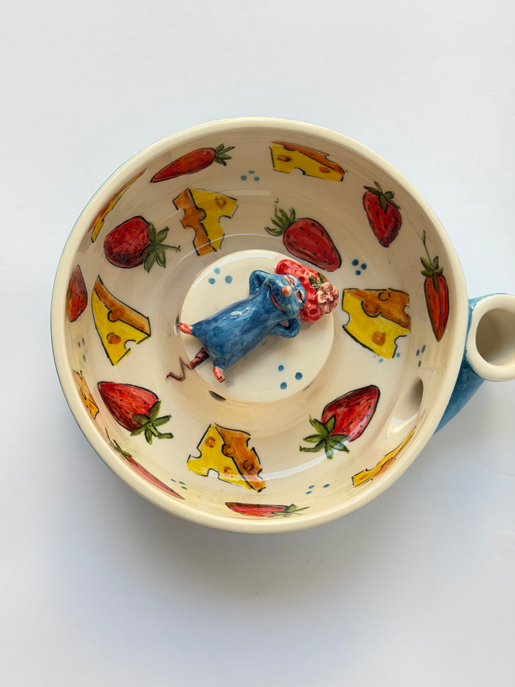 Little Chef handmade ceramic fruit washing bowl