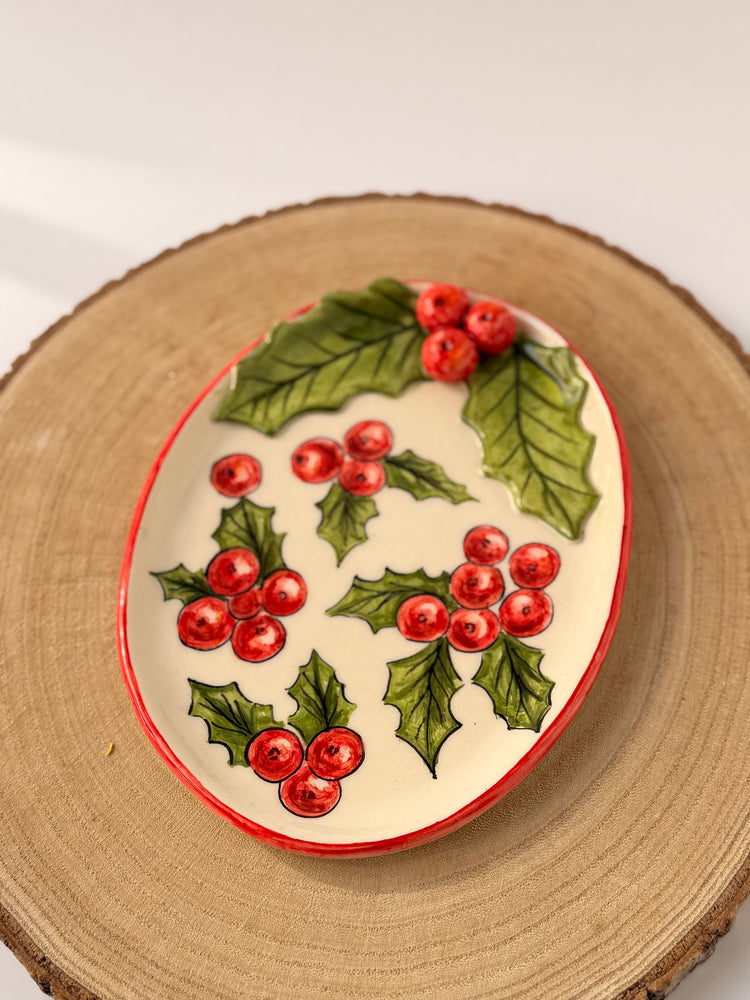 Special for the new year Handmade ceramic plate