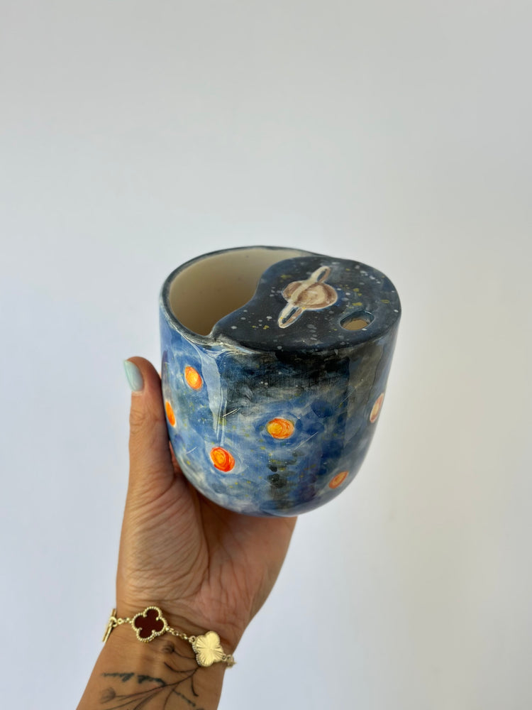 Little Prince handmade ceramic takeaway mug