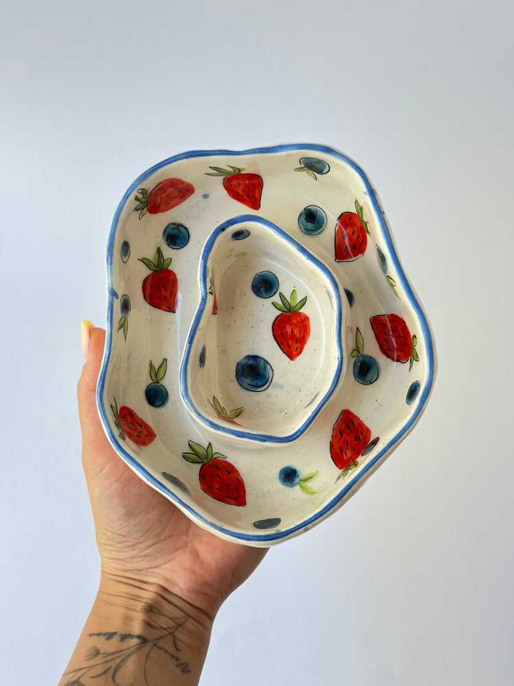 Ceramic snack handmade dip bowl