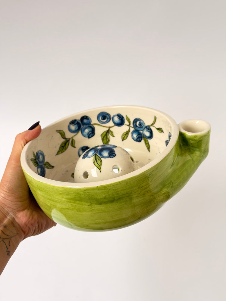 Blueberry handmade ceramic washing bowl