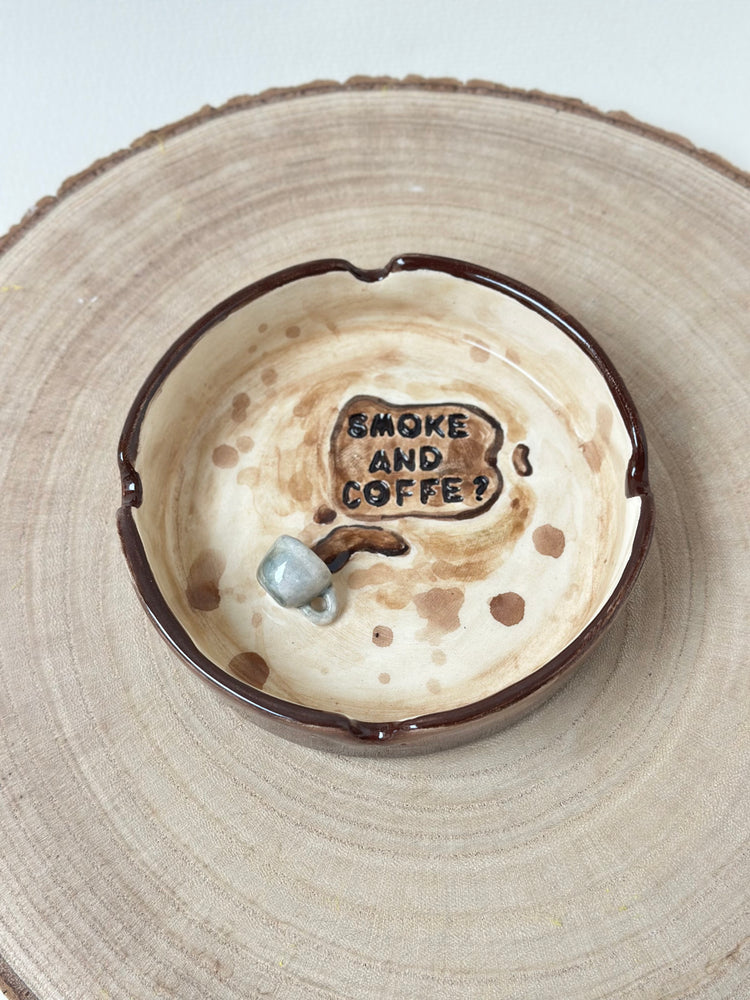 Handmade ceramic ashtray