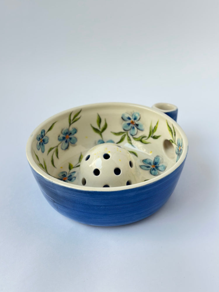 Handmade ceramic fruit washing bowl