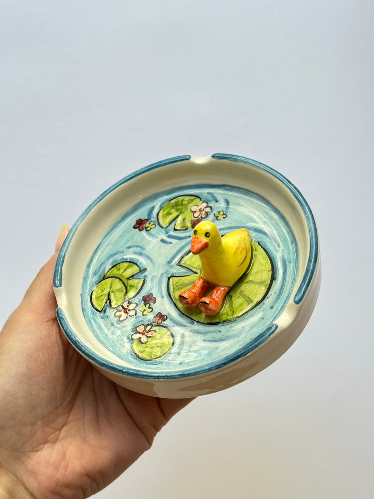 Duck Handmade ceramic ashtray