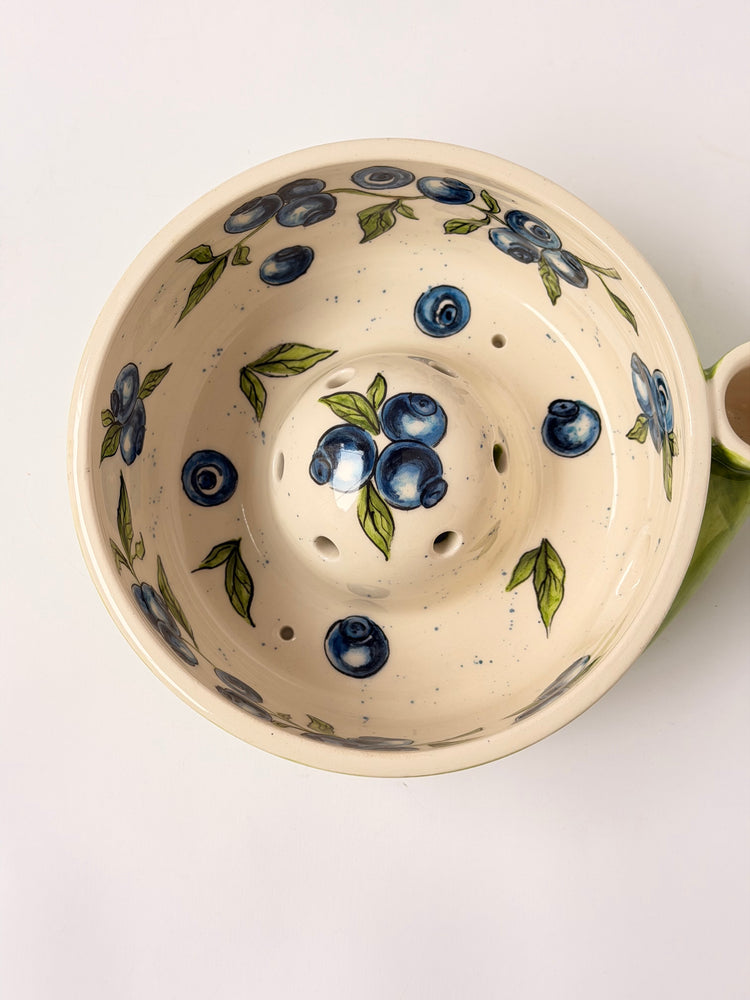 Blueberry handmade ceramic washing bowl