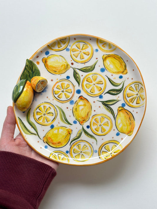 Lemon handmade plate