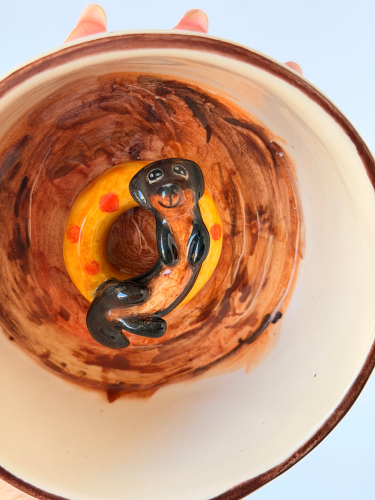 Dachshund handmade ceramic mug