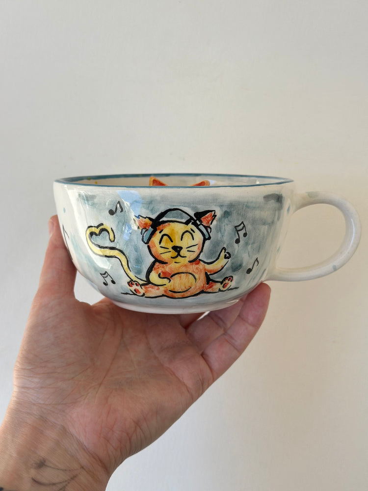 Cat handmade mug