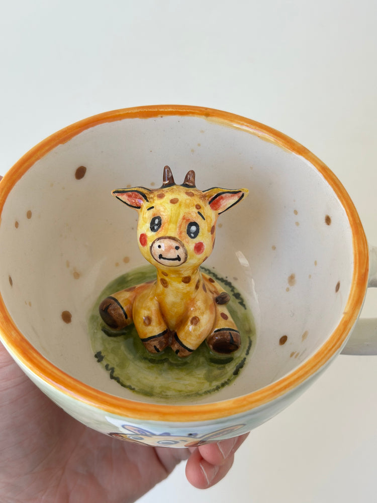 Giraffe handmade mug