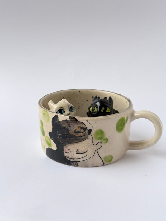 Dragons handmade ceramic mug