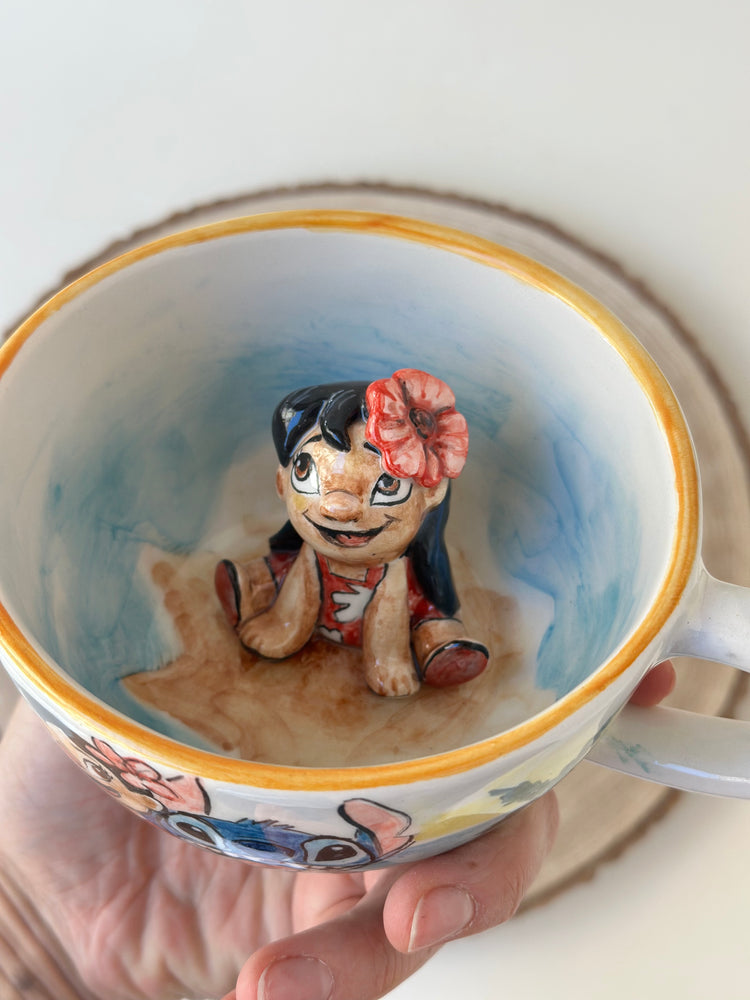 Stitch and Lilo handmade mug