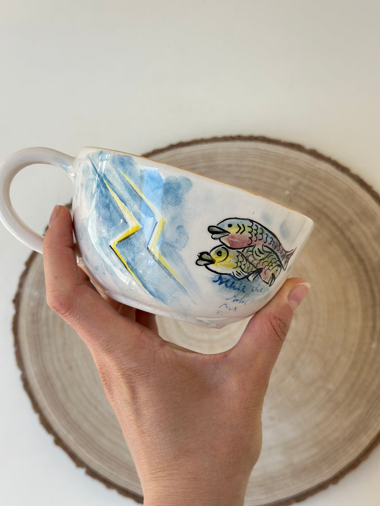 Dragon handmade ceramic mug