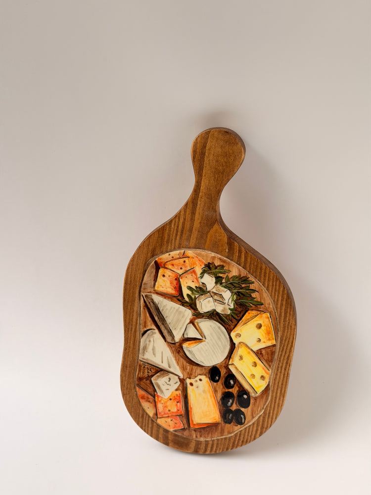 Ceramic & Wood Charcuterie Serving Board ( 30x15)