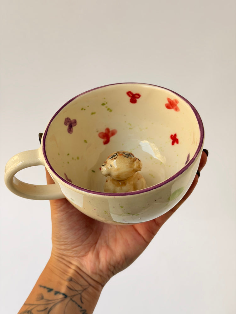 Dog handmade ceramic mug