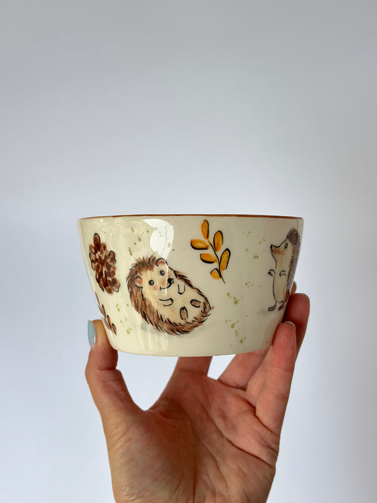 Hedgehog handmade ceramic cup
