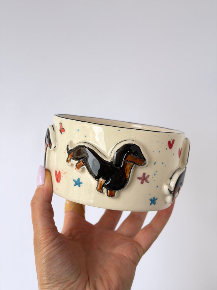 Dachshund dog handmade ceramic mug