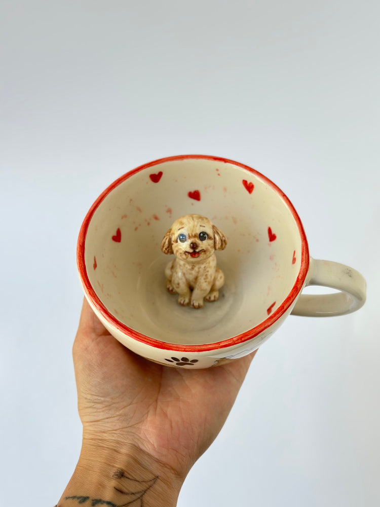 Dog handmade ceramic mug
