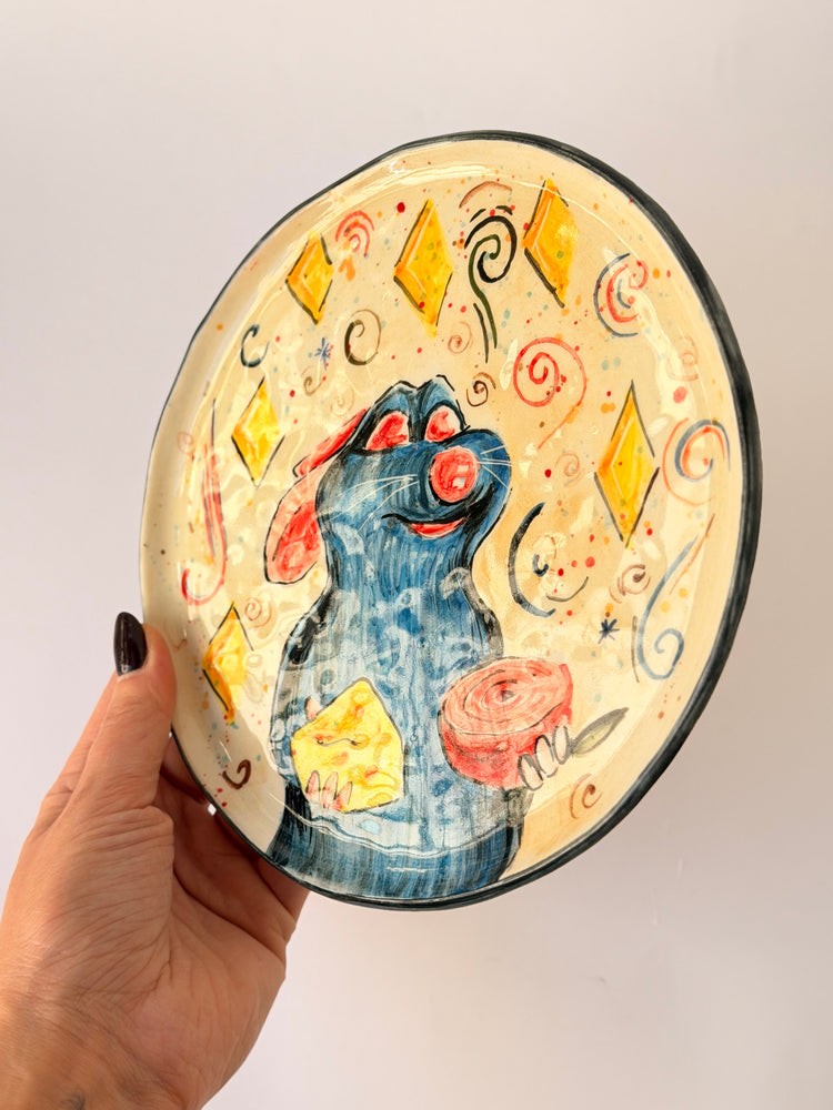 Little Chef handmade ceramic plate size 19sm