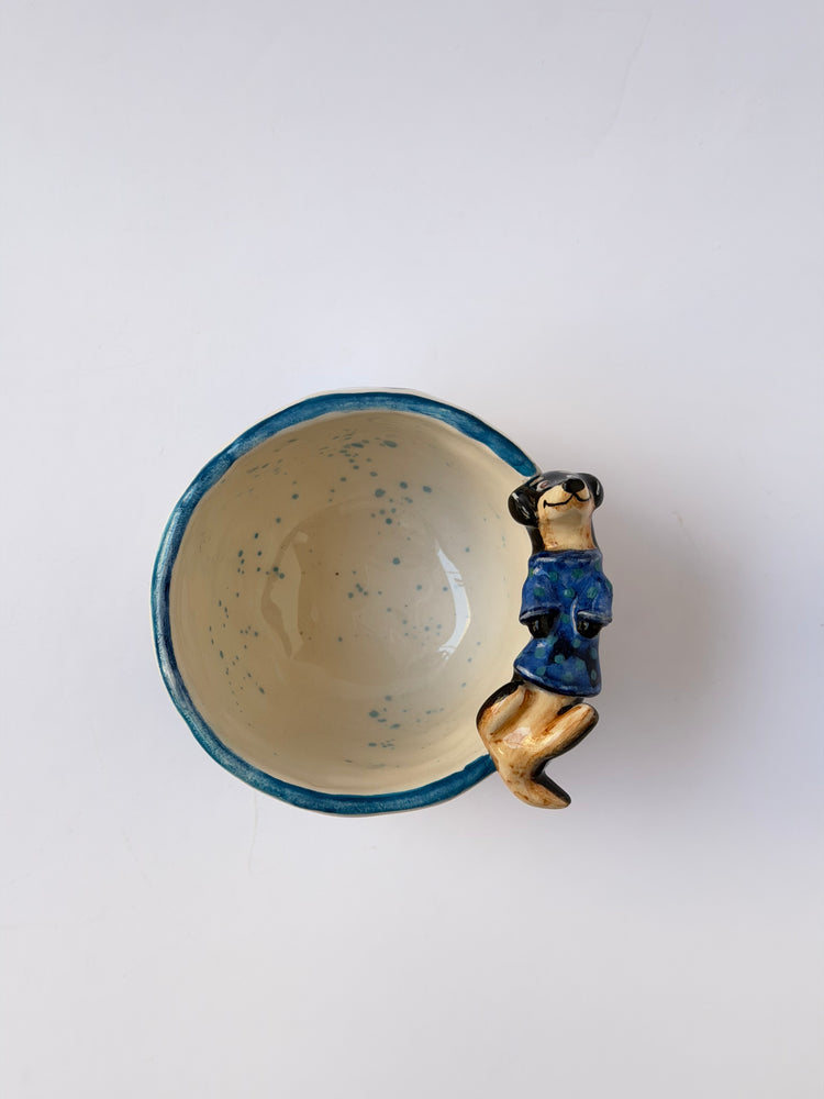 Dachshund dog handmade ceramic cup